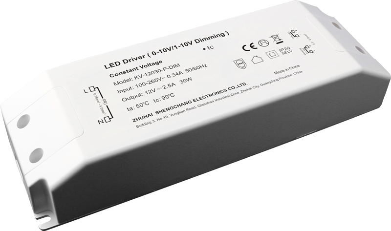 30W 0/1-10V constant voltage dimmable LED driver
